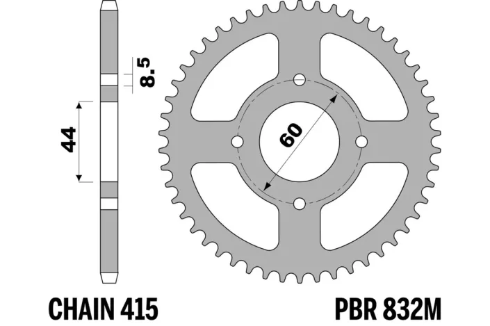 Couronne PBR acier standard - 415