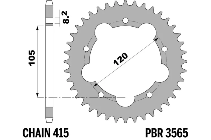 Couronne PBR acier standard - 415