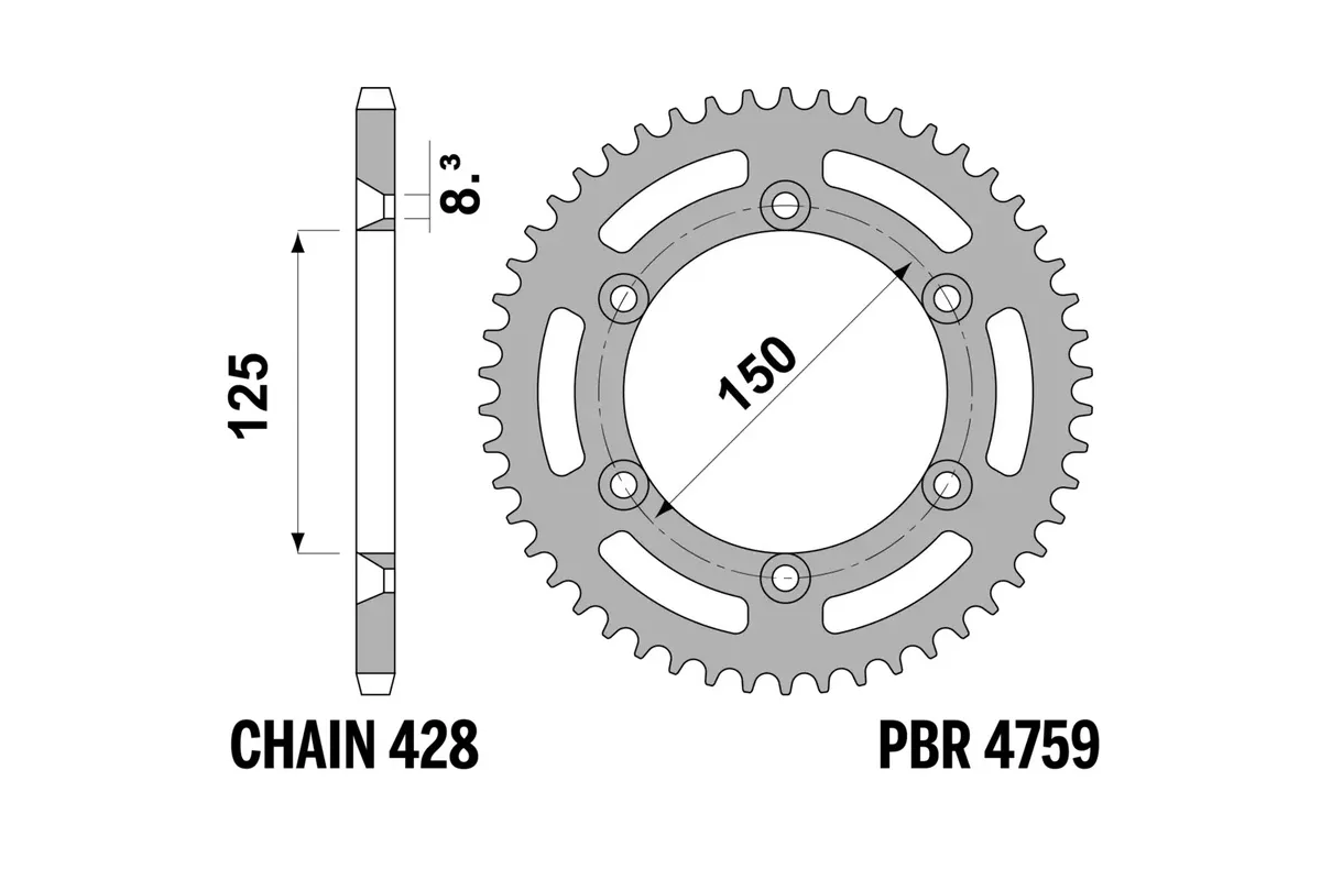 Couronne PBR acier standard - 428