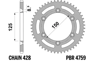 Couronne PBR aluminium ultra-light - 428