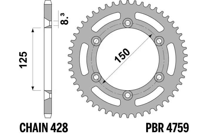 Couronne PBR aluminium ultra-light - 428