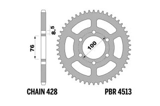 Couronne PBR acier standard - 428
