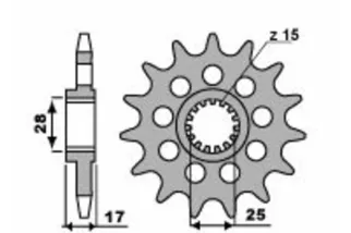 Pignon PBR acier standard 2250 - 520