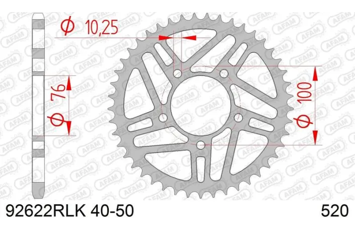 Couronne AFAM acier standard - 520