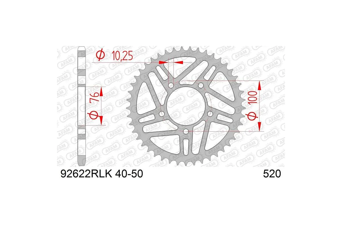 Couronne AFAM acier standard - 520