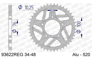 Kit chaîne AFAM  520XHR2 15/42-116 - couronne standard aluminium