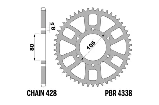 Couronne PBR aluminium ultra-light - 428