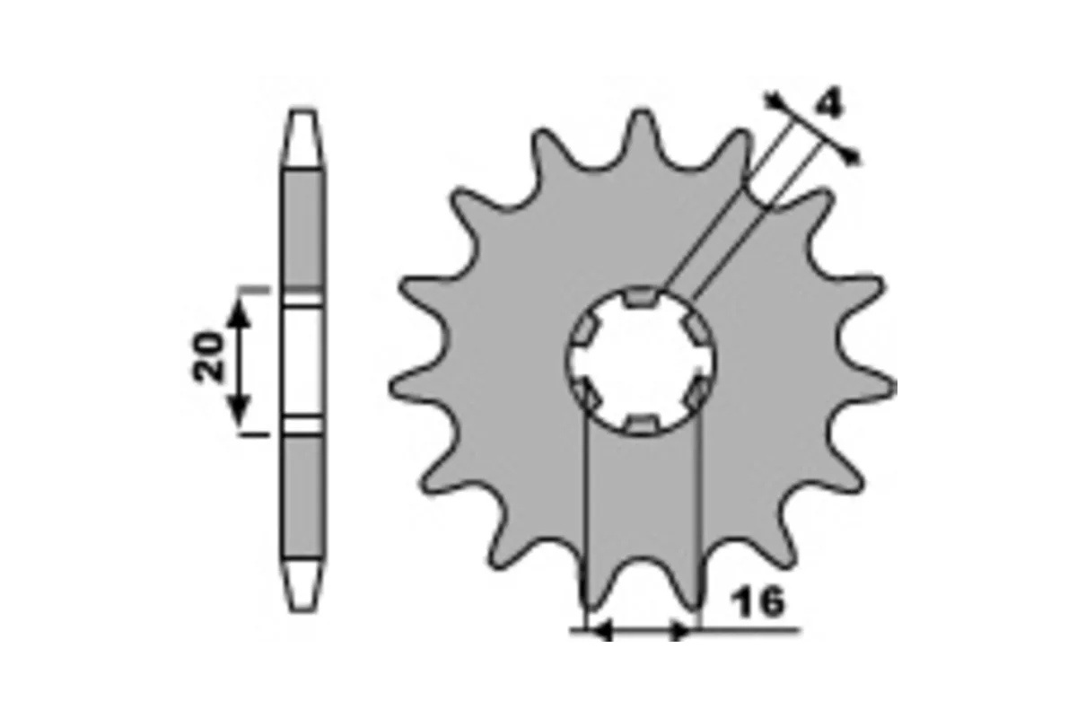 Pignon PBR acier standard 560 - 420