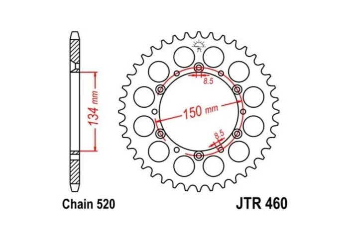 Couronne JT SPROCKETS Acier Standard - 520