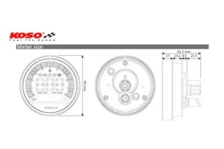 Compteur multifonction KOSO DL-04 Unlimited