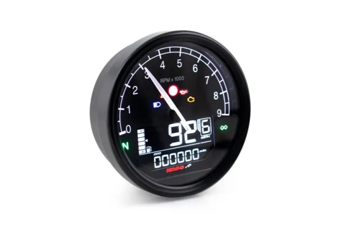 Compteur de vitesse/Tachymètre KOSO D80 TNT-05 anneau noir