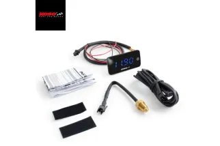 Voltmètre/Thermomètre KOSO Slim Line nouvelle génération - bleu