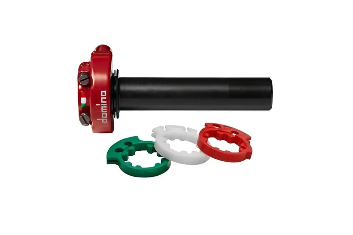 Poignée de gaz courte DOMINO série Racing XM2 - rouge