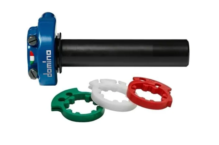 Poignée de gaz courte DOMINO série Racing XM2 - bleu