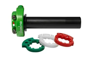 Poignée de gaz courte DOMINO série Racing XM2 - vert