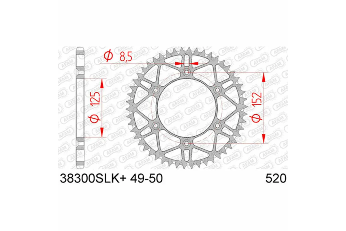Couronne AFAM acier anti-boue - 520