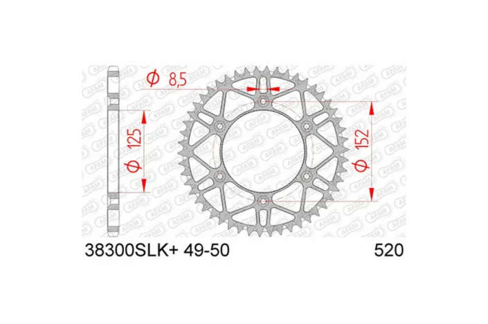 Couronne AFAM acier anti-boue - 520