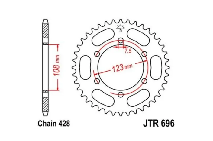 Couronne JT SPROCKETS Acier Standard - 428
