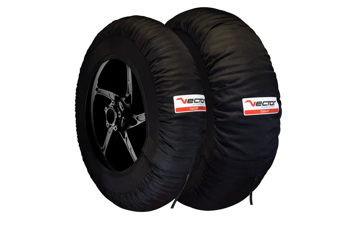 Couvertures Chauffantes + adaptateur France/Suisse VECTOR Smart Autorégulées 80 ºC - 110/120-17 - MOTO3 - 125GP