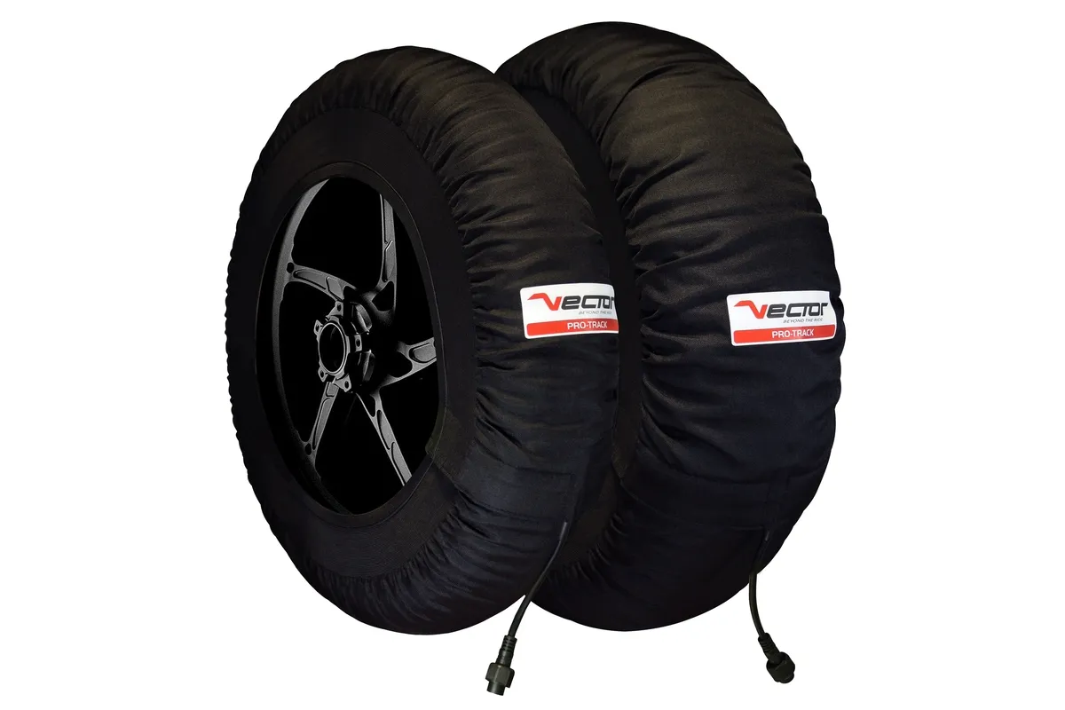 Couvertures Chauffantes + adaptateur France/Suisse VECTOR Pro-Track programmables jusqu’à 99 ºC - 120/200-17 – SBK – MOTO2