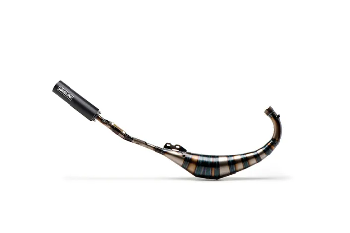 Pot d'échappement YASUNI Carrera 16/07 noir brillant Minarelli 70cc Homologué