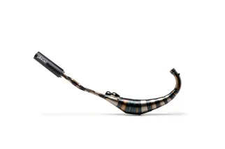 Pot d'échappement YASUNI Carrera 16/07 noir brillant Minarelli 70cc Homologué