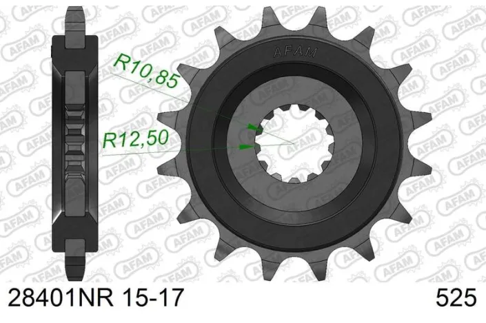 Pignon AFAM acier anti-bruit 523