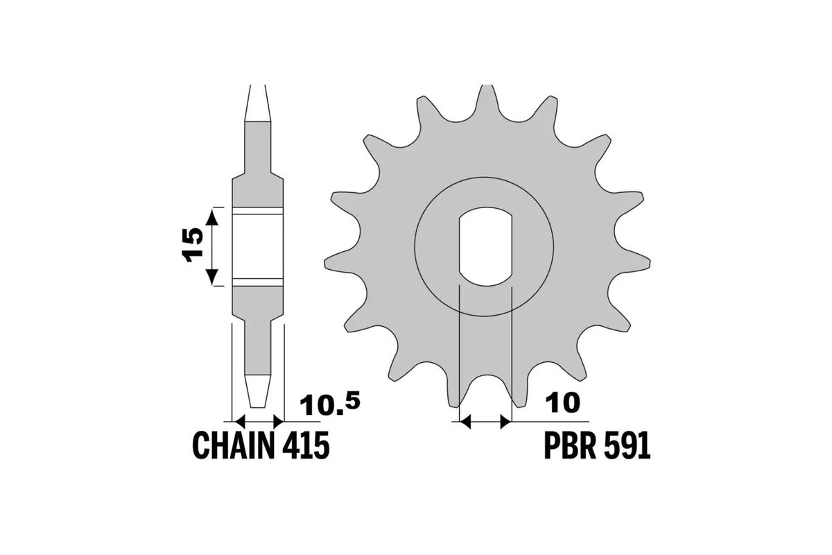 Pignon PBR acier standard - 415