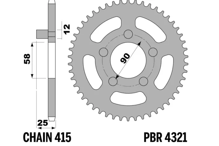 Couronne PBR acier standard - 415