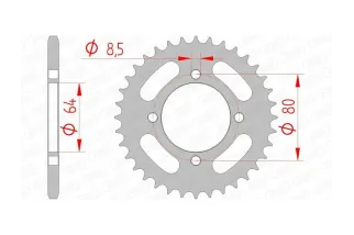 Kit chaîne AFAM 420R1 14/32/94 - couronne standard