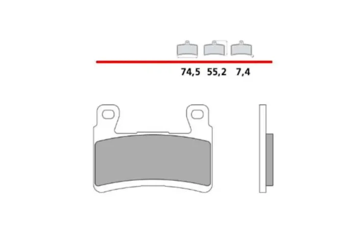Plaquettes de frein BREMBO UPGRADE Z04 métal fritté - 107A48617