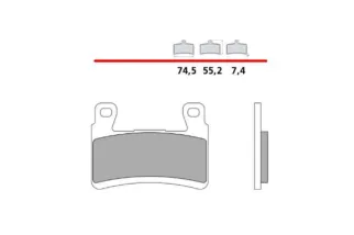 Plaquettes de frein BREMBO UPGRADE Z04 métal fritté - 107A48617