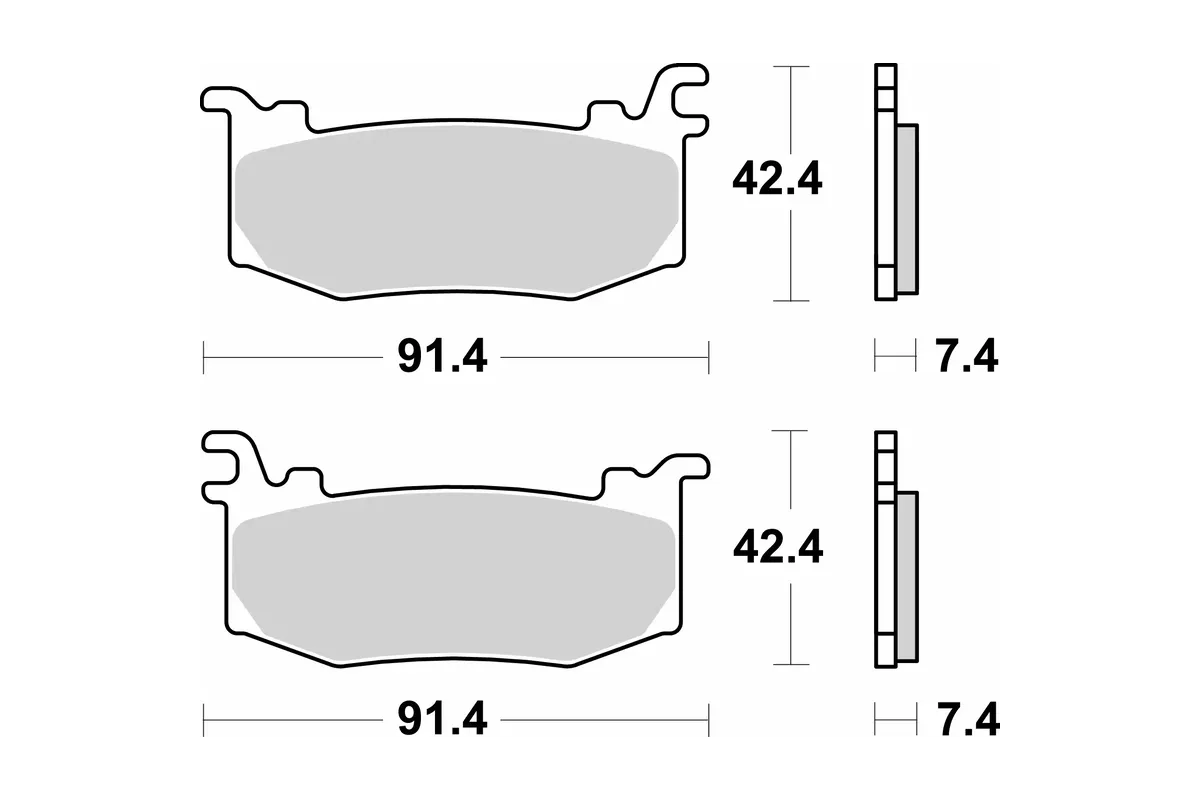 Plaquettes de frein BREMBO route métal fritté - 07BB44SR