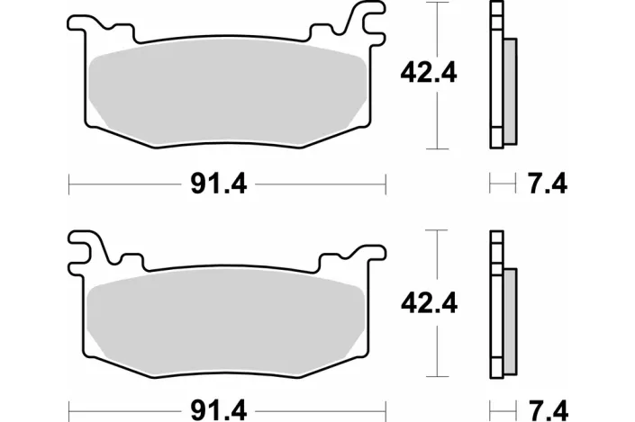 Plaquettes de frein BREMBO route métal fritté - 07BB44SA