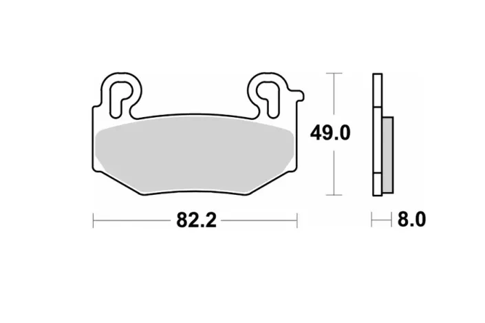 Plaquettes de frein BREMBO route métal fritté - 07BB42LA