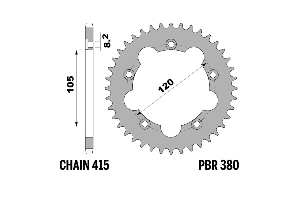 Couronne PBR acier standard - 415