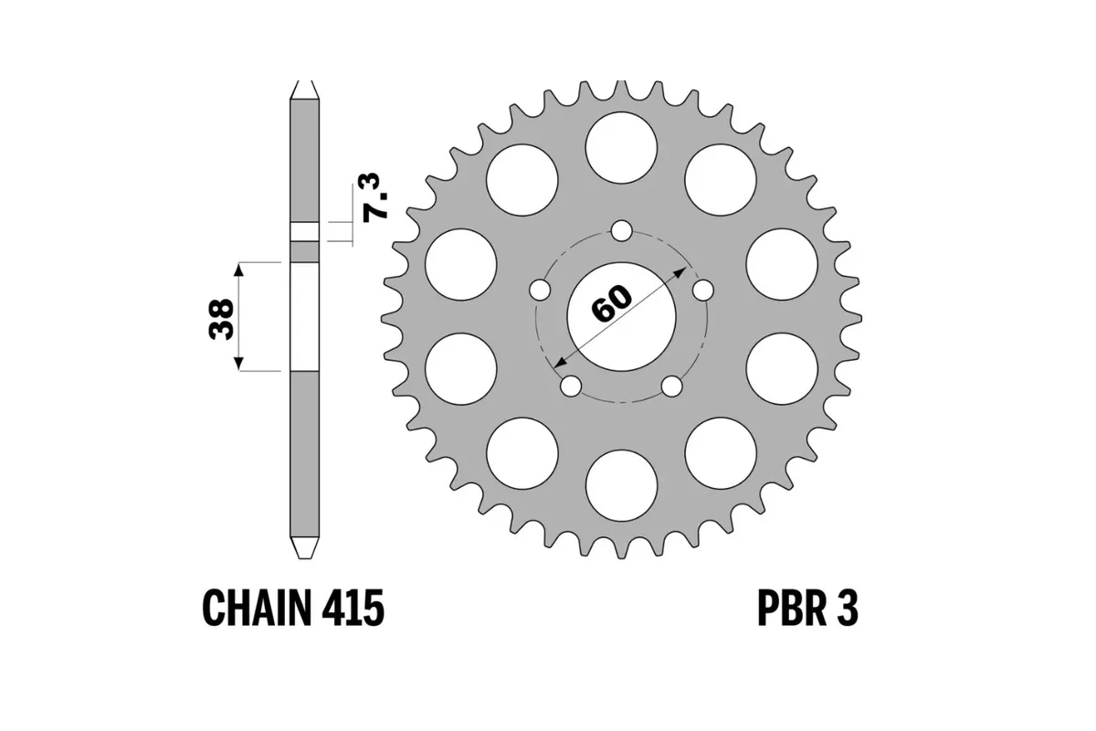 Couronne PBR acier standard - 415