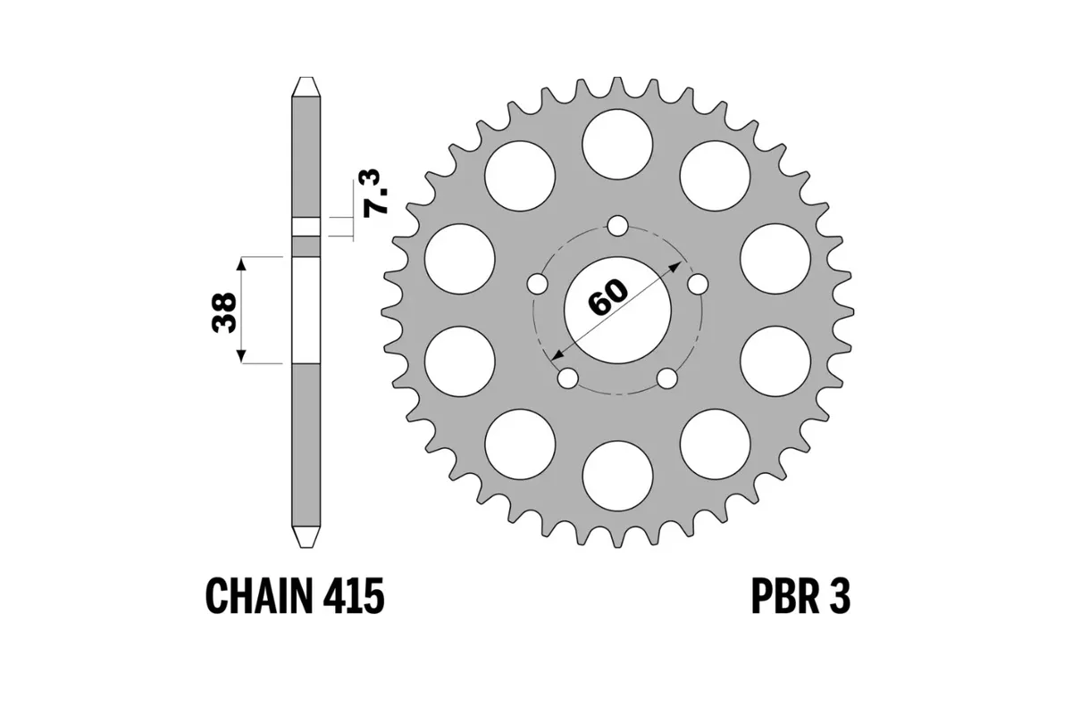 Couronne PBR acier standard - 415