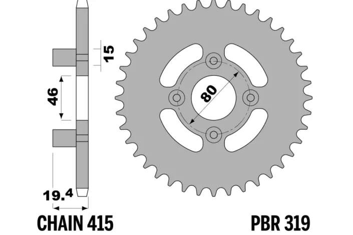 Couronne PBR acier standard - 415