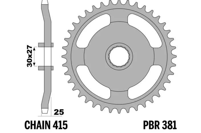 Couronne PBR acier standard - 415