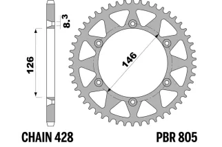 Couronne PBR alu standard - 428