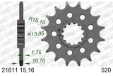 Kit chaîne AFAM 520XSR 16/43-120 - couronne standard