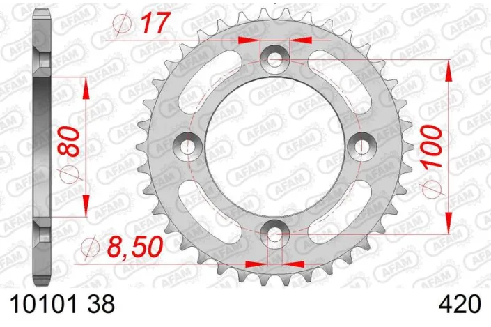 Couronne AFAM alu standard - 420