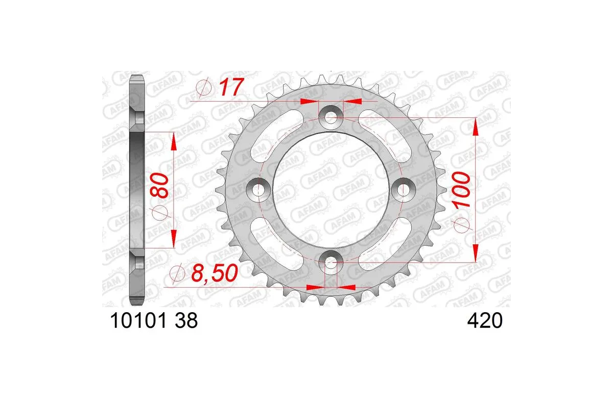 Couronne AFAM alu standard - 420