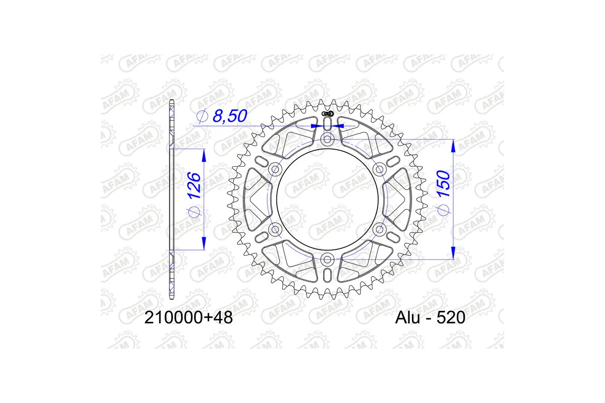 Couronne AFAM alu standard - 520