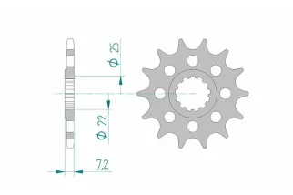 Kit chaîne AFAM 520 XHR2 - 17/44-116 - Couronne alu standard