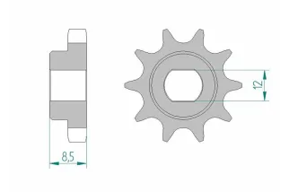 Kit chaîne AFAM 415 F - 10/40-102 - Couronne alu standard