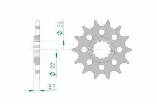 Kit chaîne AFAM 520 XHR2 - 15/43-112 - Couronne alu standard