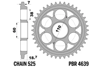 Couronne PBR acier standard - 525