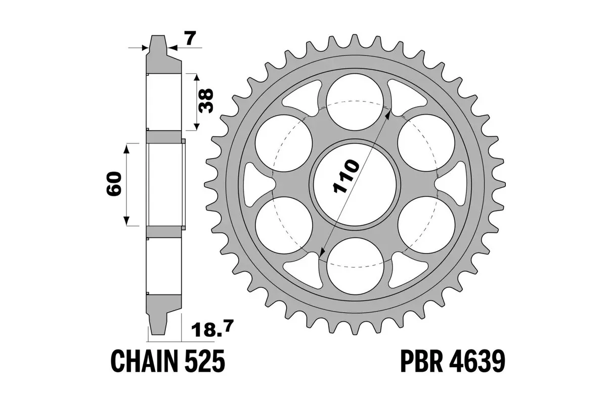 Couronne PBR acier standard - 525